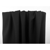 Tissu Sergé Double Tissage Lourd 100 % Laine Noir