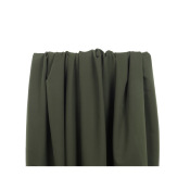 Tissu Sergé Poly / Viscose Vert Militaire