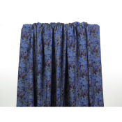 Coupon Chambray Viscose Fleurs Aquarelle 100 cm x 145 cm