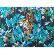 Tissu Coton / Lin Tigre Tropical