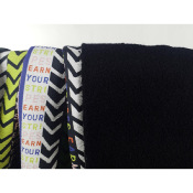 Tissu Double Face Coton / Sherpa Noir