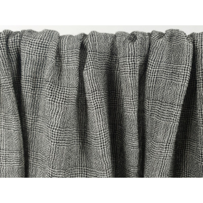 Tissu Gaze 100 % Laine Noir & Gris