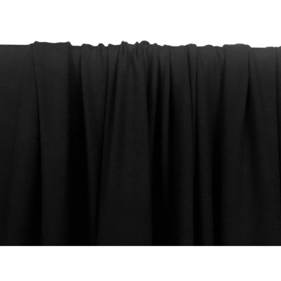 Tissu Maille Jersey Bambou Noir