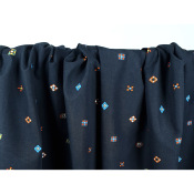 Tissu Popeline Coton Motif Ethnique 