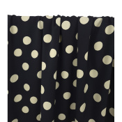 Tissu Popeline Viscose Ecovero Dots Noir / Ecru