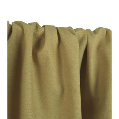 Tissu Sergé Coton / Laine Kaki Clair 