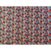Tissu Voile de Viscose Fleurettes Rouge