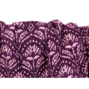 Coupon Voile de Coton Fleurs Ethniques Lurex Argent 50 cm x 150 cm