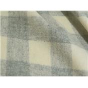 Tissu Lainage Carreaux Ecru / Gris