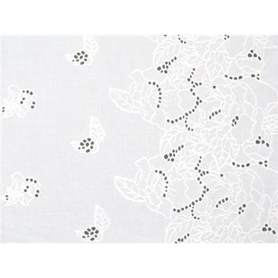 Tissu Broderie Anglaise Placé Blanc