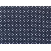 Tissu Denim Léger Imprimé Pois Tete D'Epingle