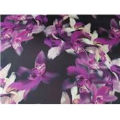 Tissu Satin Imprimés Orchidées