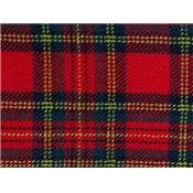 Tissu Lainage Léger Tartan Rouge