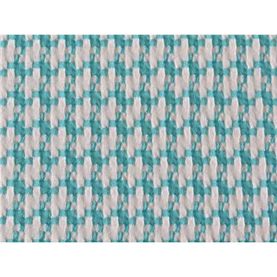 Tissu Jersey Structuré Motif Graphiques Menthe / Ecru