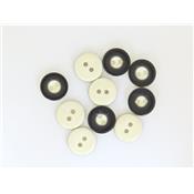 Bouton Rond Bicolore 12 mm