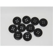 Bouton Rond Noir 20 mm