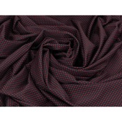 Tissu Maille Maillot de Bain Tête d'Épingles Noir / Rouge