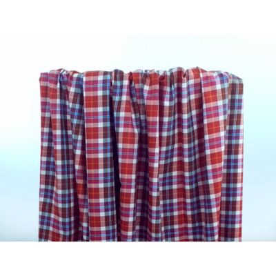 Lot De Coupons Tissu Fleurs Et Carreaux - Rose Fuchsia Et Bordeaux, Coton Français