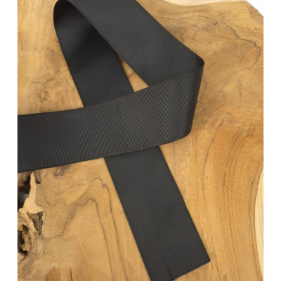 Ruban Sergé Polyester 38 mm Noir