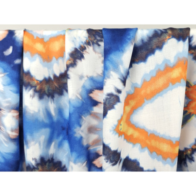 Tissu Crepe Viscose Tie & Dye