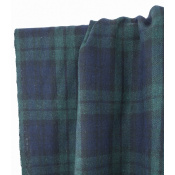 Tissu Lainage Léger 100 % Laine TARTAN Marine / Vert