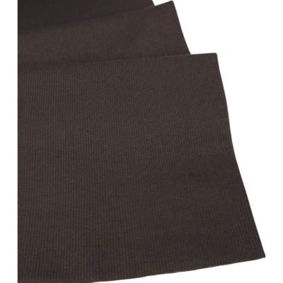 Tissu Maille Bord Côte 2x2 Choco