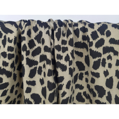 Tissu Maille Jersey Viscose LEO Beige Foncé