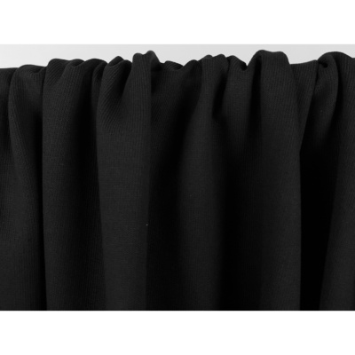 Tissu Maille Molleton 100 % Coton MAX Noir