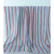 Tissu Popeline 100 % Coton Rayures Multi-Co