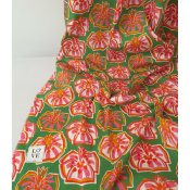 Tissu Popeline Coton Stretch Abstract Graphic Flower