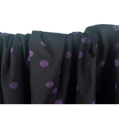Tissu Popeline Pois Violet