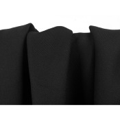 Tissu Sergé Double Tissage Lourd 100 % Laine Noir