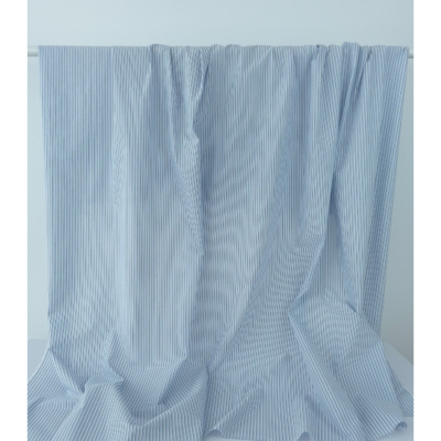 Tissu Toile Légère 100 % Coton Rayures Blue & Green