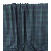 Tissu Lainage Léger 100 % Laine TARTAN Marine / Vert