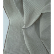 Tissu Toile 100 % Coton Rayures Café / Ecru