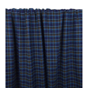 Tissu Tweed Mélange Laine Carreaux Bleu