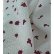 Tissu Voile de Viscose Jacquard Carolles Bordeaux