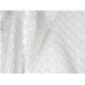 Tissu Broderie Anglaise Losange