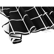 Coupon Carreaux Fenêtres Tissé Noir & Blanc 50 cm x 140 cm