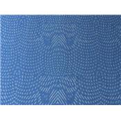 Tissu Denim Bleu Imprimé Graphique Foil Argent
