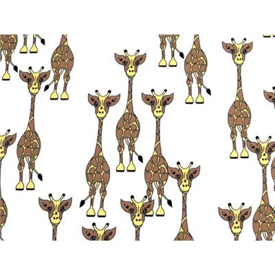 Tissu Jersey Coton / Elasthanne Imprimé Girafe