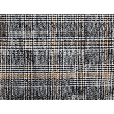Tissu Lainage Prince de Galles Ecru / Noir / Tabac