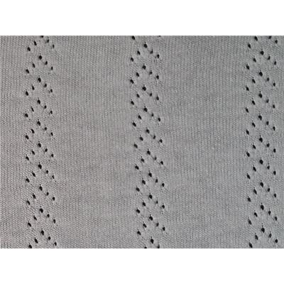 Tissu Maille Ajourée Placé Gris