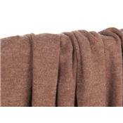 Tissu Maille Cote 1x1 Mélange Viscose / Angora Brun Chiné