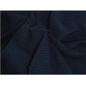 Tissu Maille Milano Bi-Stretch Lourde Marine Motif Jacquard