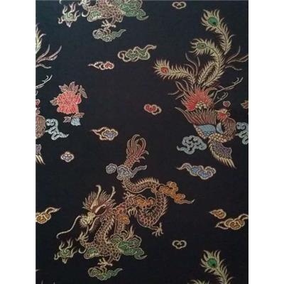 Tissu Satin Jacquard Dragons