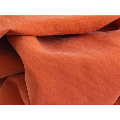 Tissu Viscose Structuré Lavé Terracotta