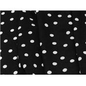 Tissu Crepe Noir Pois Blanc