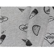 Tissu Jersey Coton / Elasthanne Rayé / YEAH