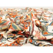 Tissu Maille Jersey Viscose / Elasthanne Fleurs Ethniques